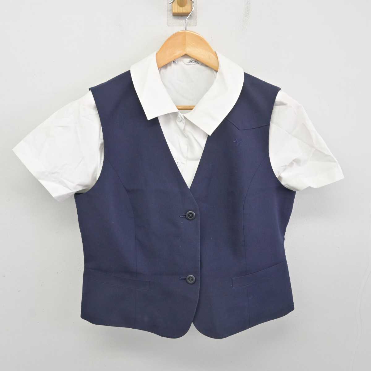 【中古】東京都 白?高等学校 女子制服 2点 (ベスト・シャツ) sf077496