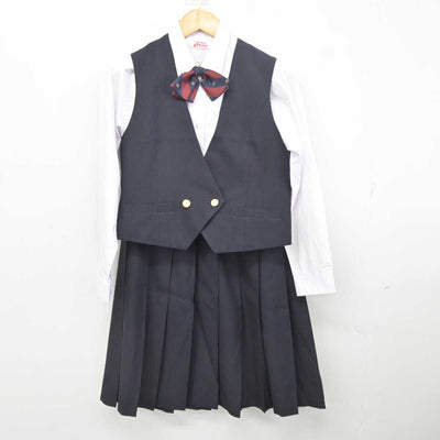 【中古】長崎県 佐世保東翔高等学校 女子制服 5点 (ブレザー・ベスト・シャツ・スカート) sf077526