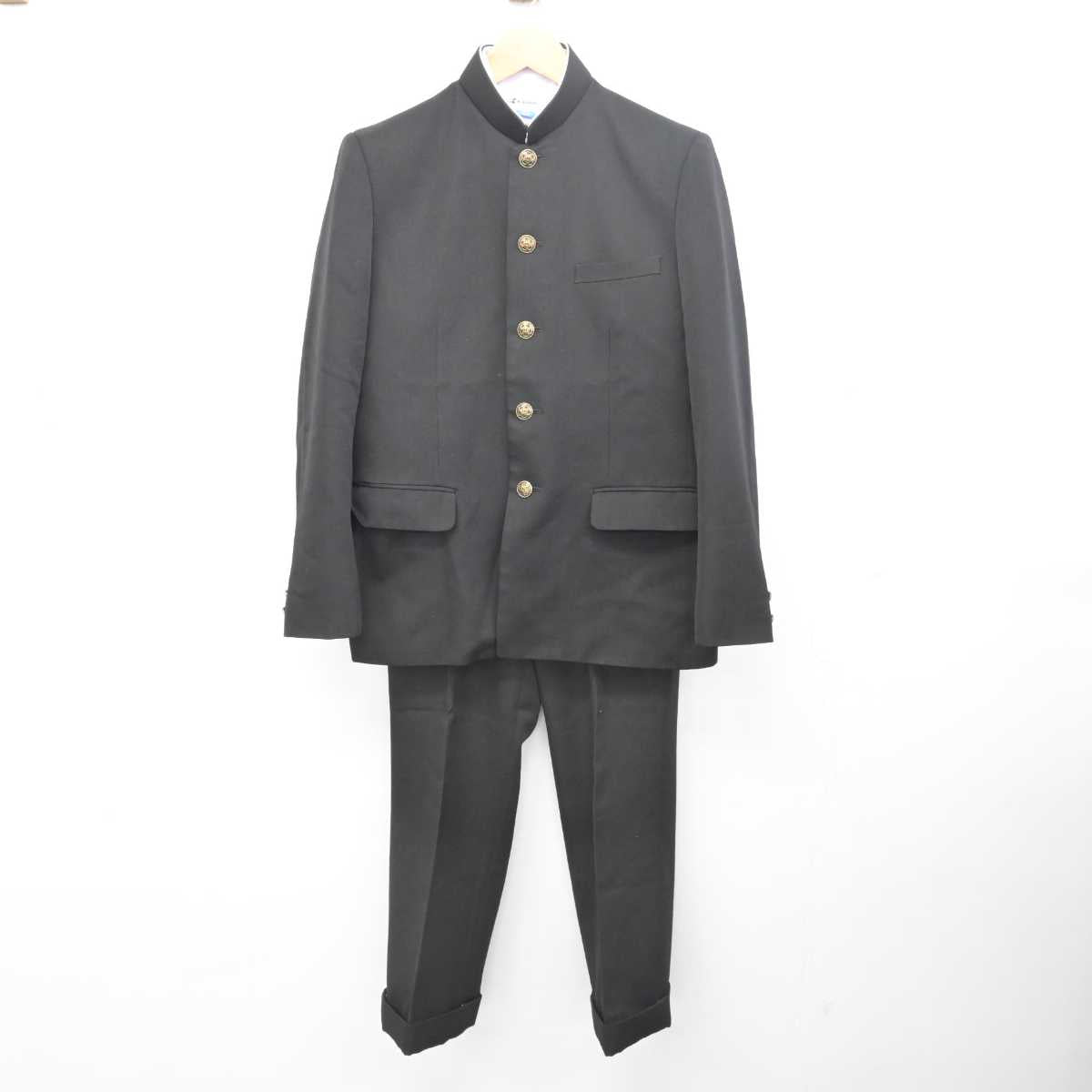 【中古】千葉県 四街道中学校 男子制服 3点 (学ラン・シャツ・ズボン) sf077539