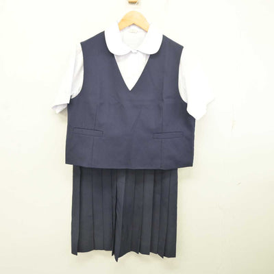 【中古】埼玉県 寄居中学校 女子制服 3点 (ベスト・シャツ・スカート) sf077543