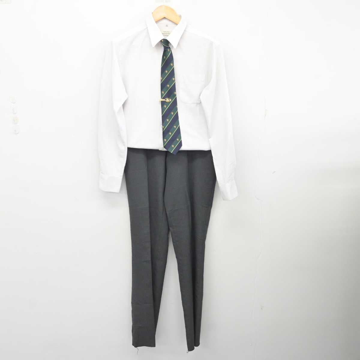 【中古】宮城県 仙台育英学園高等学校 男子制服 6点 (ブレザー・シャツ・ズボン・その他アイテム) sf077549