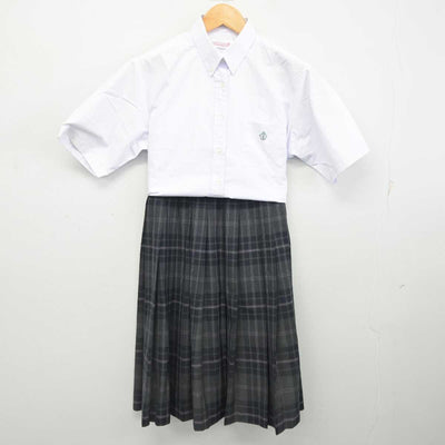 【中古】大阪府 箕面自由学園高等学校 女子制服 2点 (シャツ・スカート) sf077570