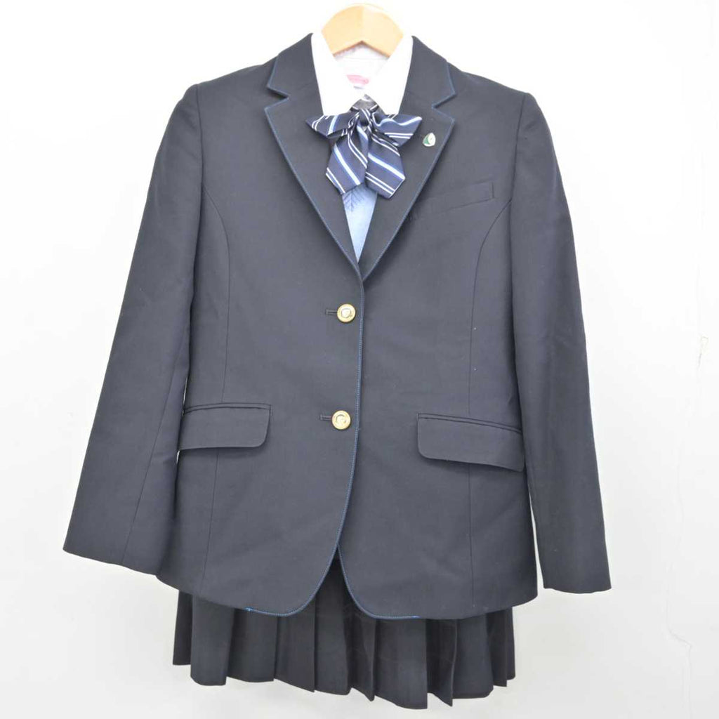 【中古】神奈川県 相模田名高等学校 女子制服 6点 (ブレザー・ニット・シャツ・スカート) sf077576