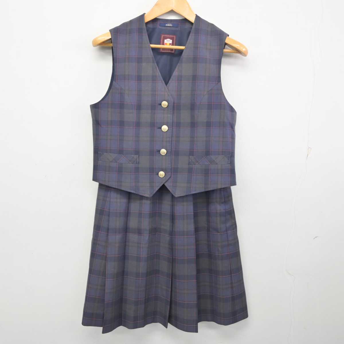 【中古】北海道 新川中学校 女子制服 3点 (ブレザー・ベスト・スカート) sf077581