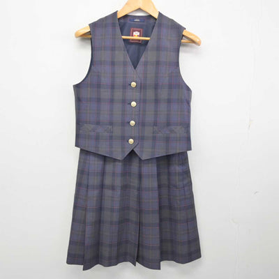 【中古】北海道 新川中学校 女子制服 3点 (ブレザー・ベスト・スカート) sf077581