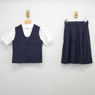 【中古】東京都 女子美術大学付属高等学校 女子制服 3点 (ベスト・シャツ・スカート) sf077586