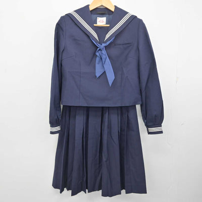 【中古】千葉県 鎌ケ谷中学校 女子制服 4点 (セーラー服・スカート) sf077595