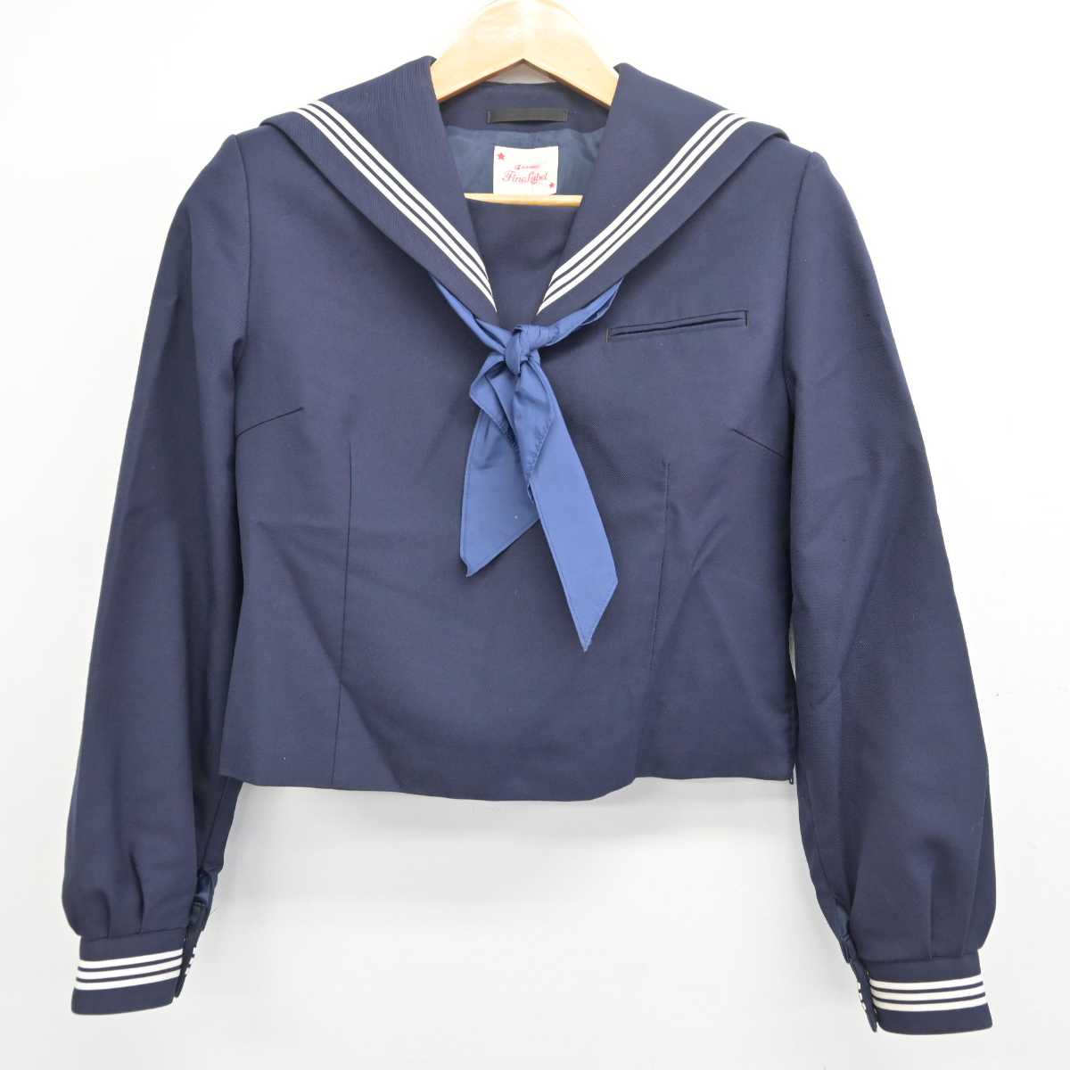 【中古】千葉県 鎌ケ谷中学校 女子制服 4点 (セーラー服・スカート) sf077595