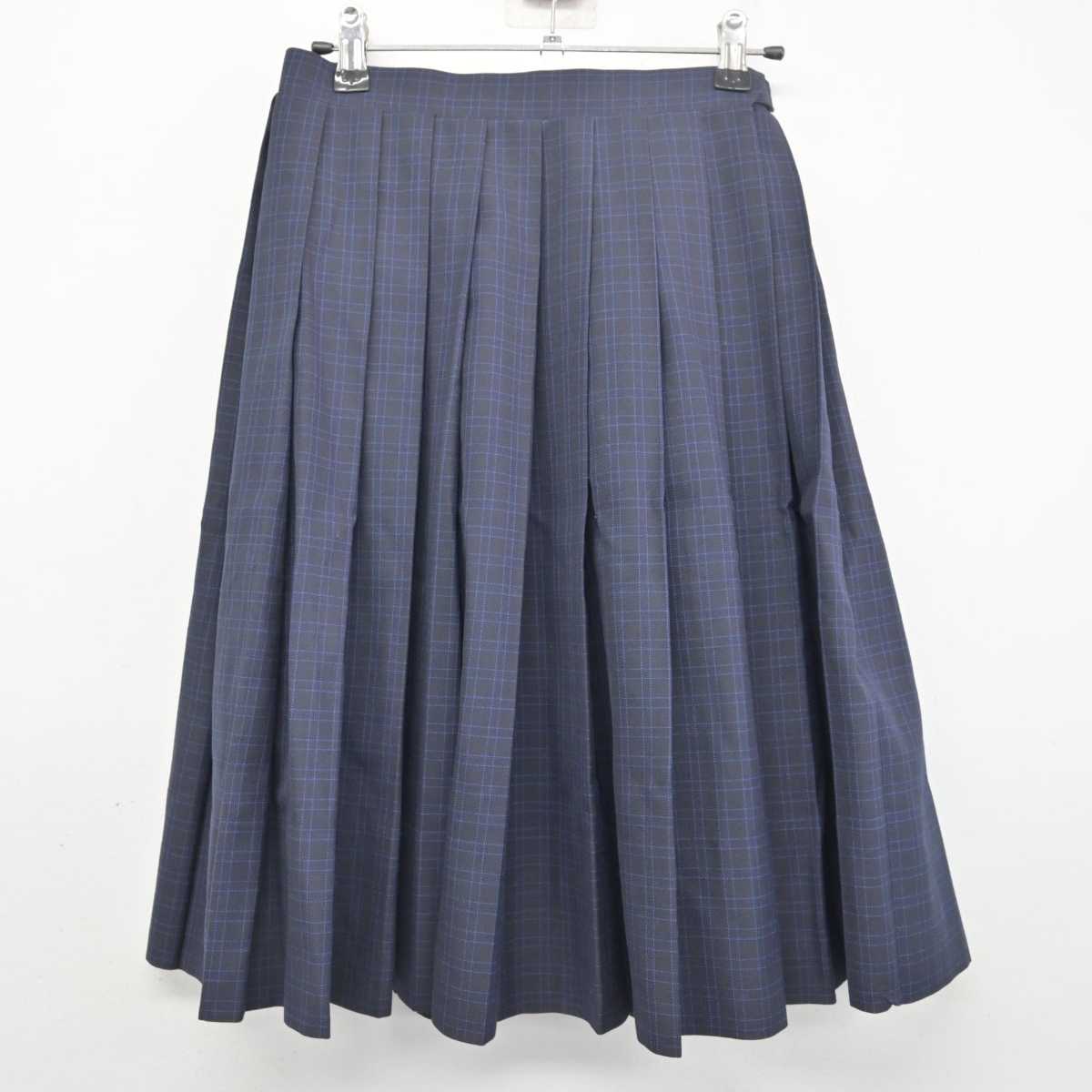 【中古】福岡県 福岡市内中学標準服 女子制服 4点 (ブレザー・シャツ・スカート) sf077596