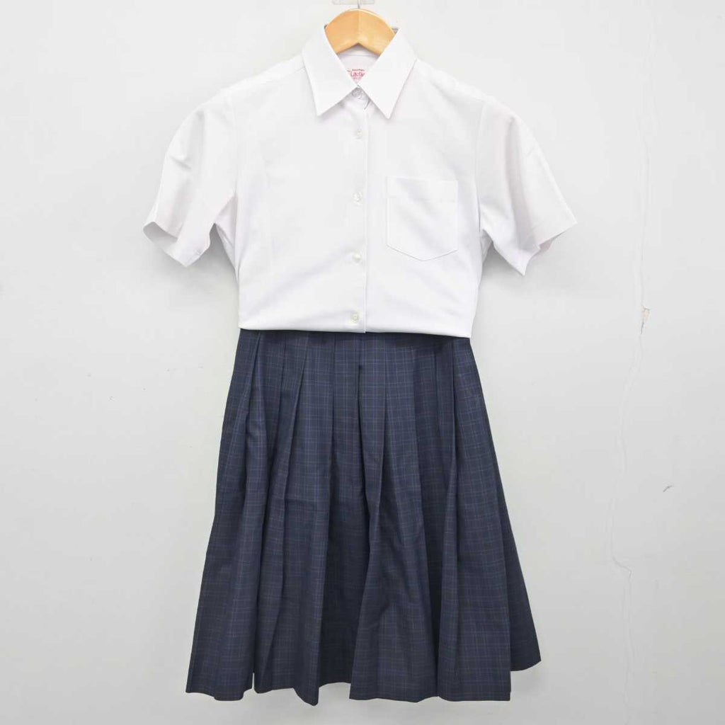 中古】福岡県 福岡市内中学標準服 女子制服 2点 (シャツ・スカート