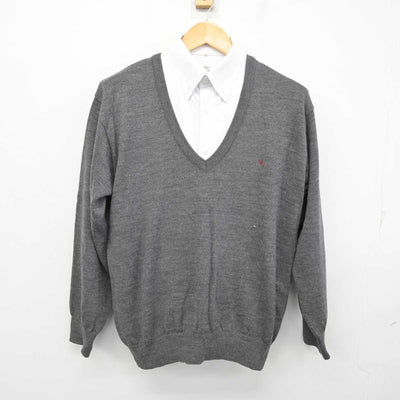 【中古】京都府 東宇治高等学校 男子制服 2点 (ニット・シャツ) sf077615