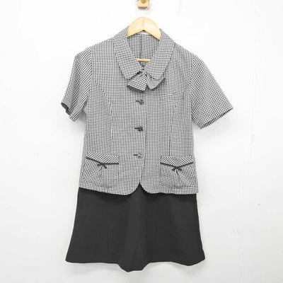 【中古】 事務服 女子制服 4点 (ベスト・ブラウス・スカート) sf077637