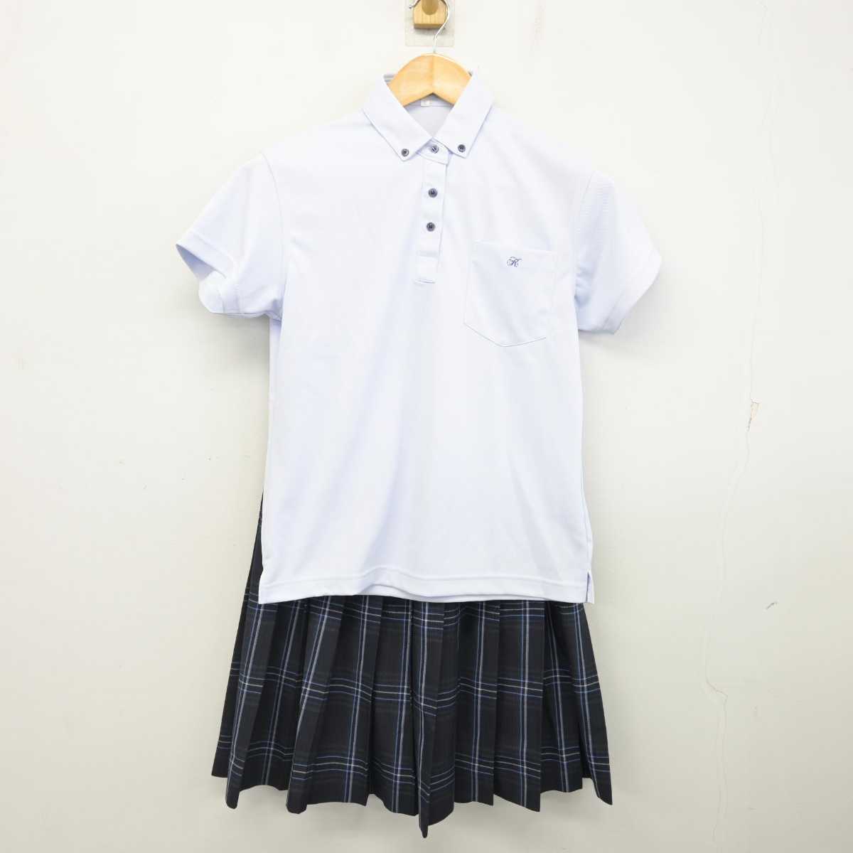 【中古】埼玉県 大宮開成中学・高等学校 女子制服 2点 (シャツ・スカート) sf077642