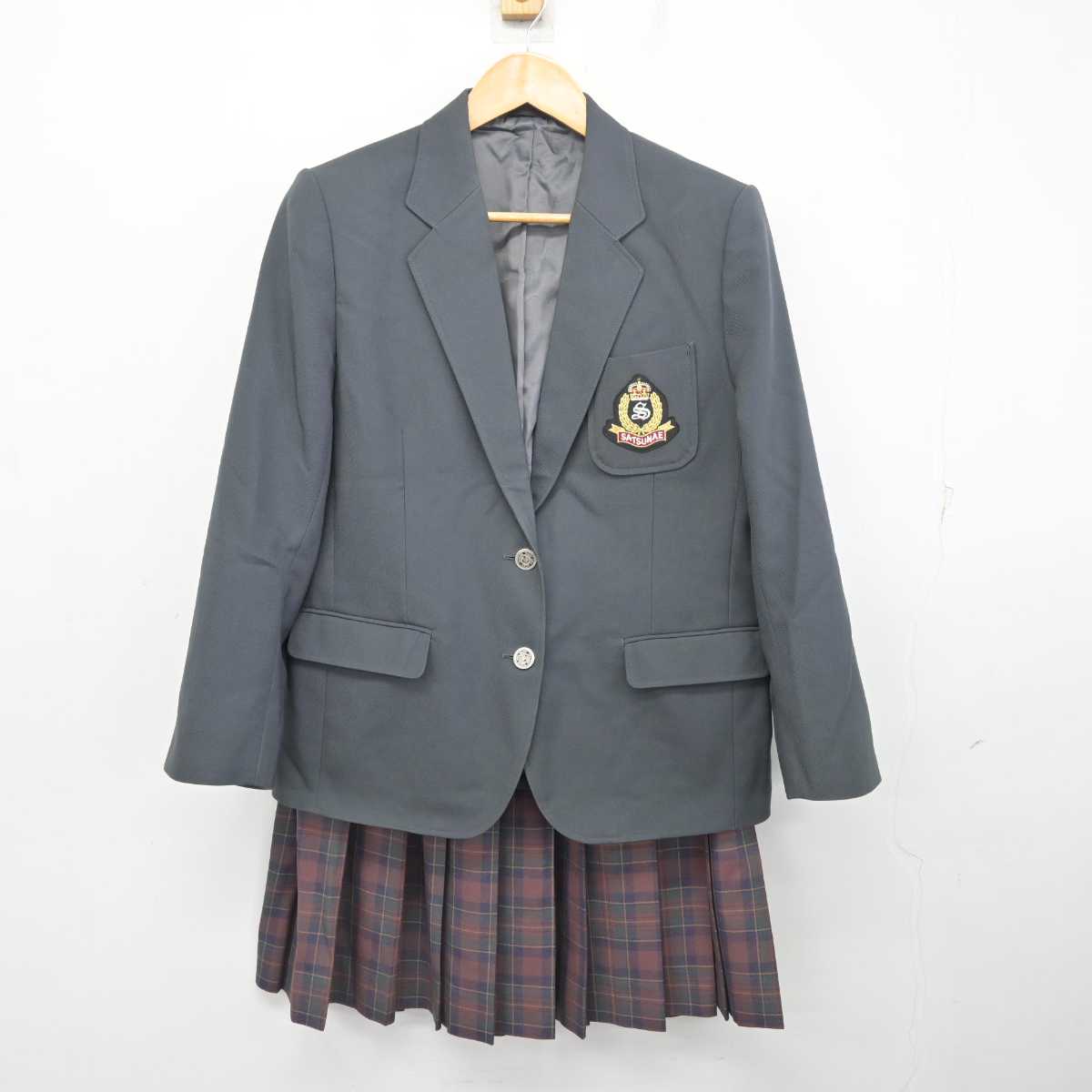 【中古】北海道 札苗中学校 女子制服 3点 (ブレザー・ベスト・スカート) sf077645