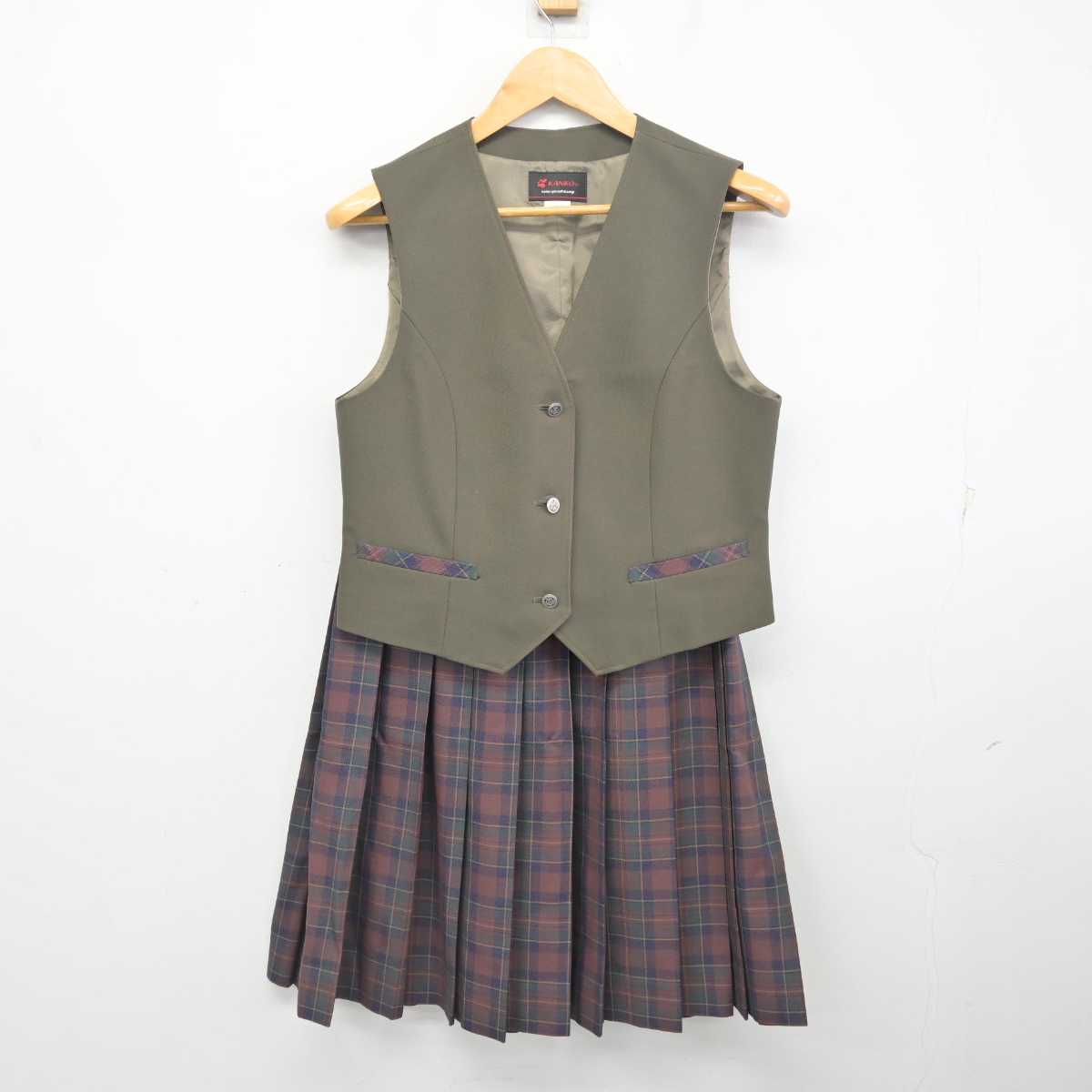 【中古】北海道 札苗中学校 女子制服 3点 (ブレザー・ベスト・スカート) sf077645