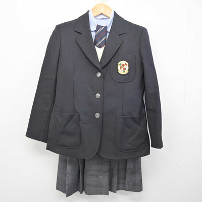 【中古】東京都 朋優学院高等学校 女子制服 5点 (ブレザー・ニット・シャツ・スカート) sf077657