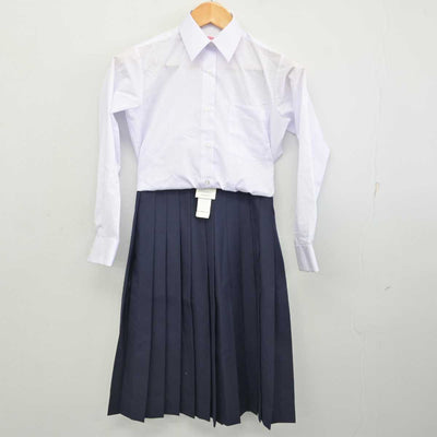 【中古】千葉県 市原市立八幡中学校 女子制服 3点 (シャツ・スカート・スカート) sf077662