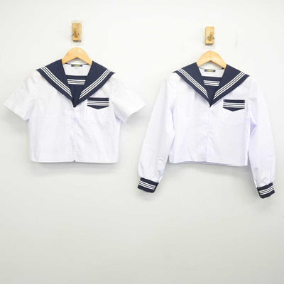 【中古】静岡県 森町立旭が丘中学校 女子制服 2点 (セーラー服) sf077666