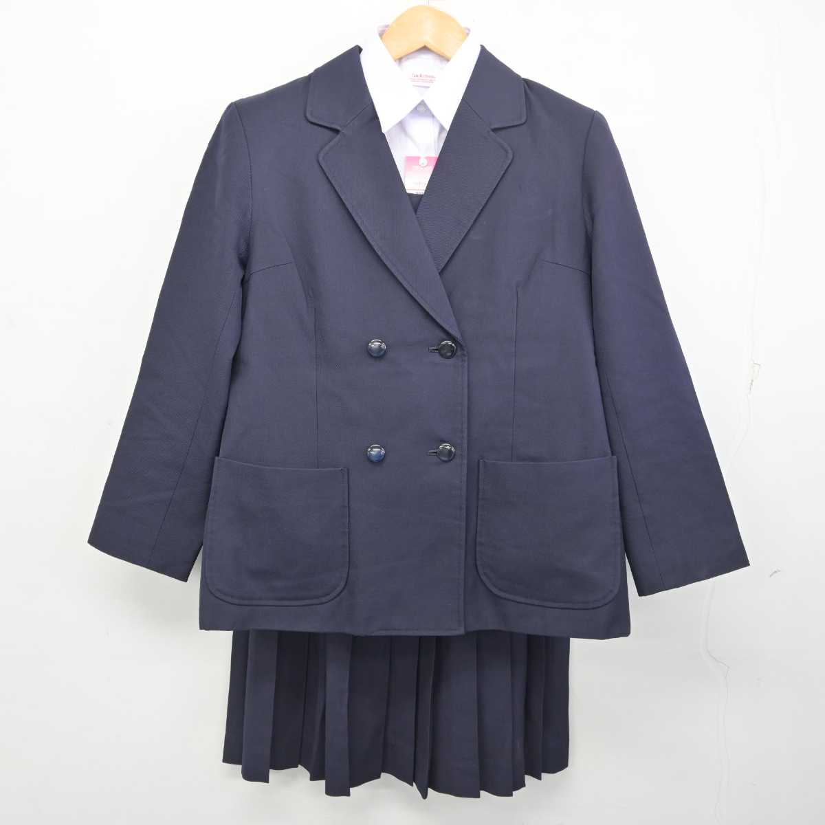 【中古】東京都 砧中学校 女子制服 4点 (ブレザー・ベスト・シャツ・スカート) sf077692