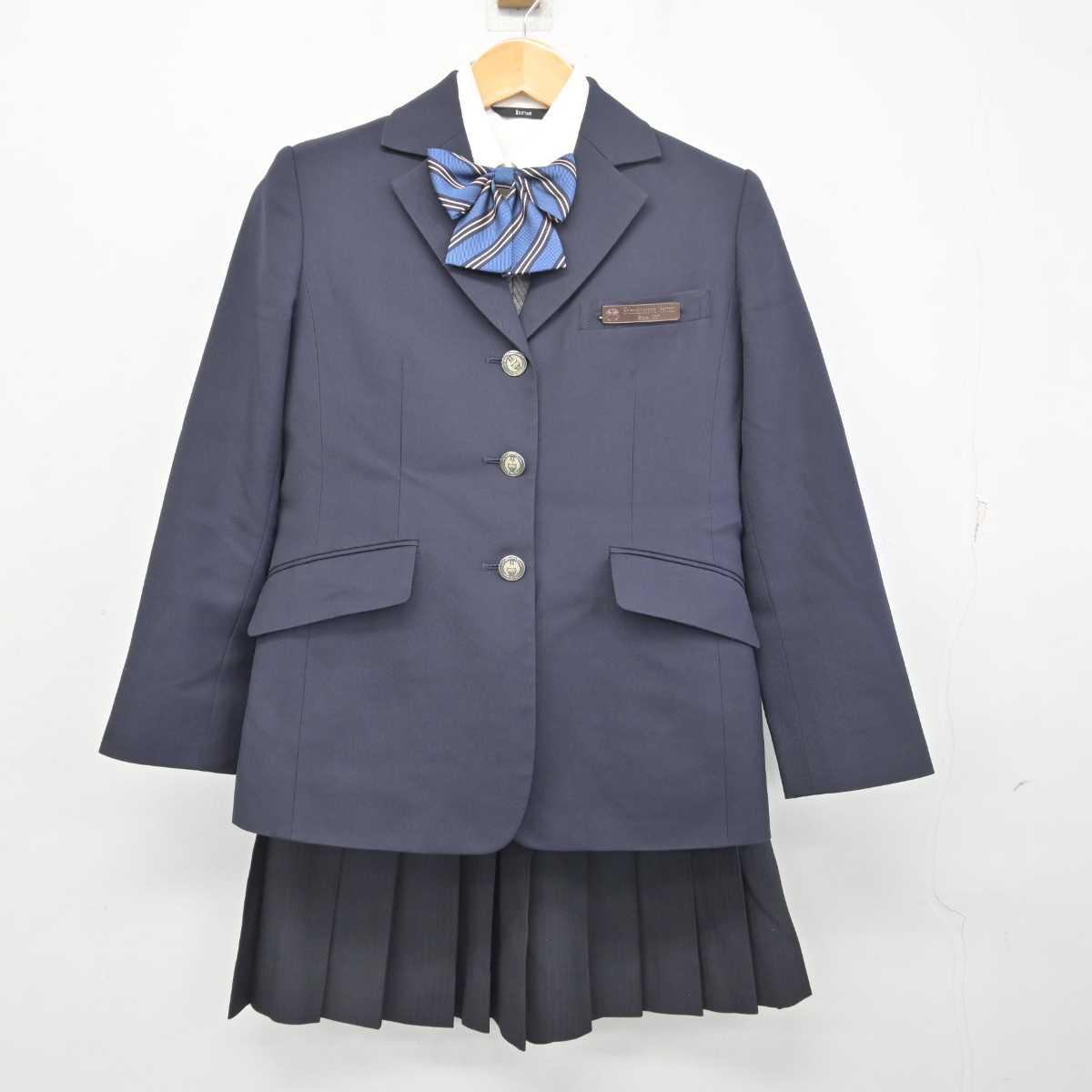 【中古】東京都 下北沢成徳高等学校 女子制服 6点 (ブレザー・ニット・シャツ・スカート) sf077695