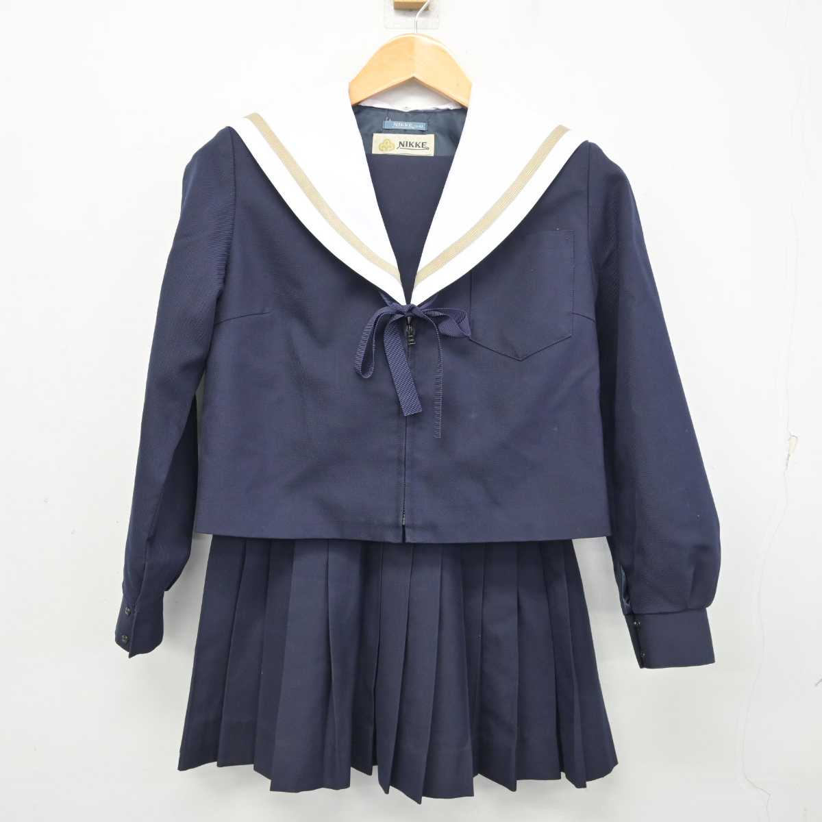 【中古】愛知県 天白高等学校 女子制服 3点 (セーラー服・スカート) sf077708