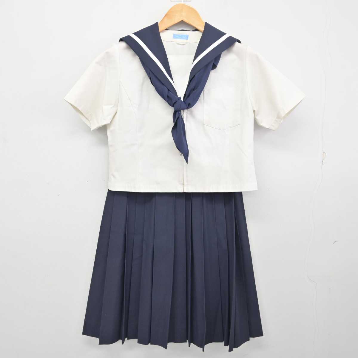 【中古】愛知県 神沢中学校 女子制服 4点 (セーラー服・スカート) sf077711