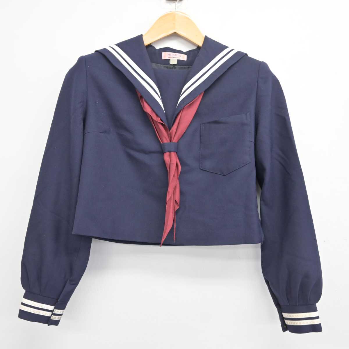 【中古】熊本県 菊陽中学校 女子制服 2点 (セーラー服・ジャンパースカート) sf077720