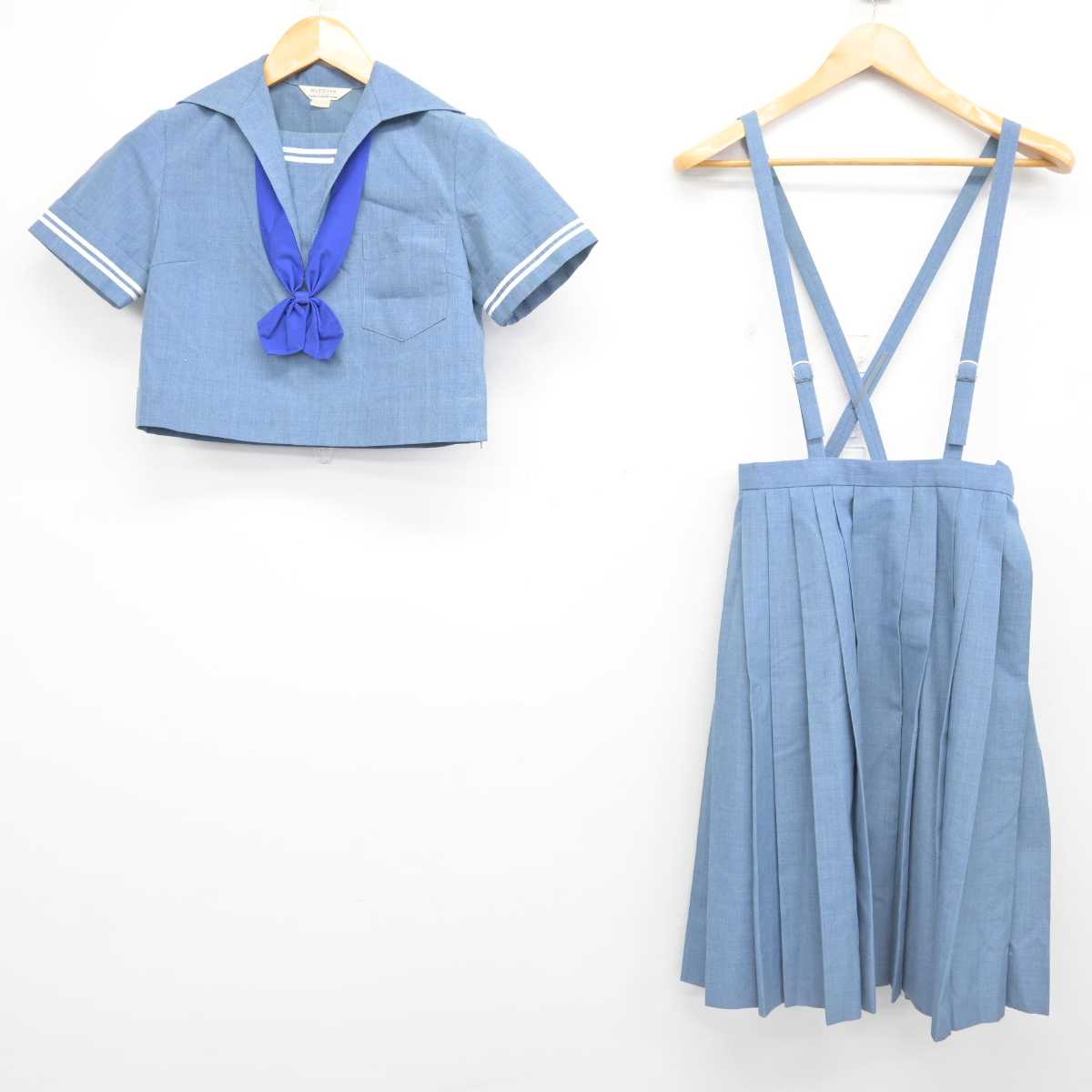 【中古】熊本県 菊陽中学校 女子制服 3点 (セーラー服・スカート) sf077721