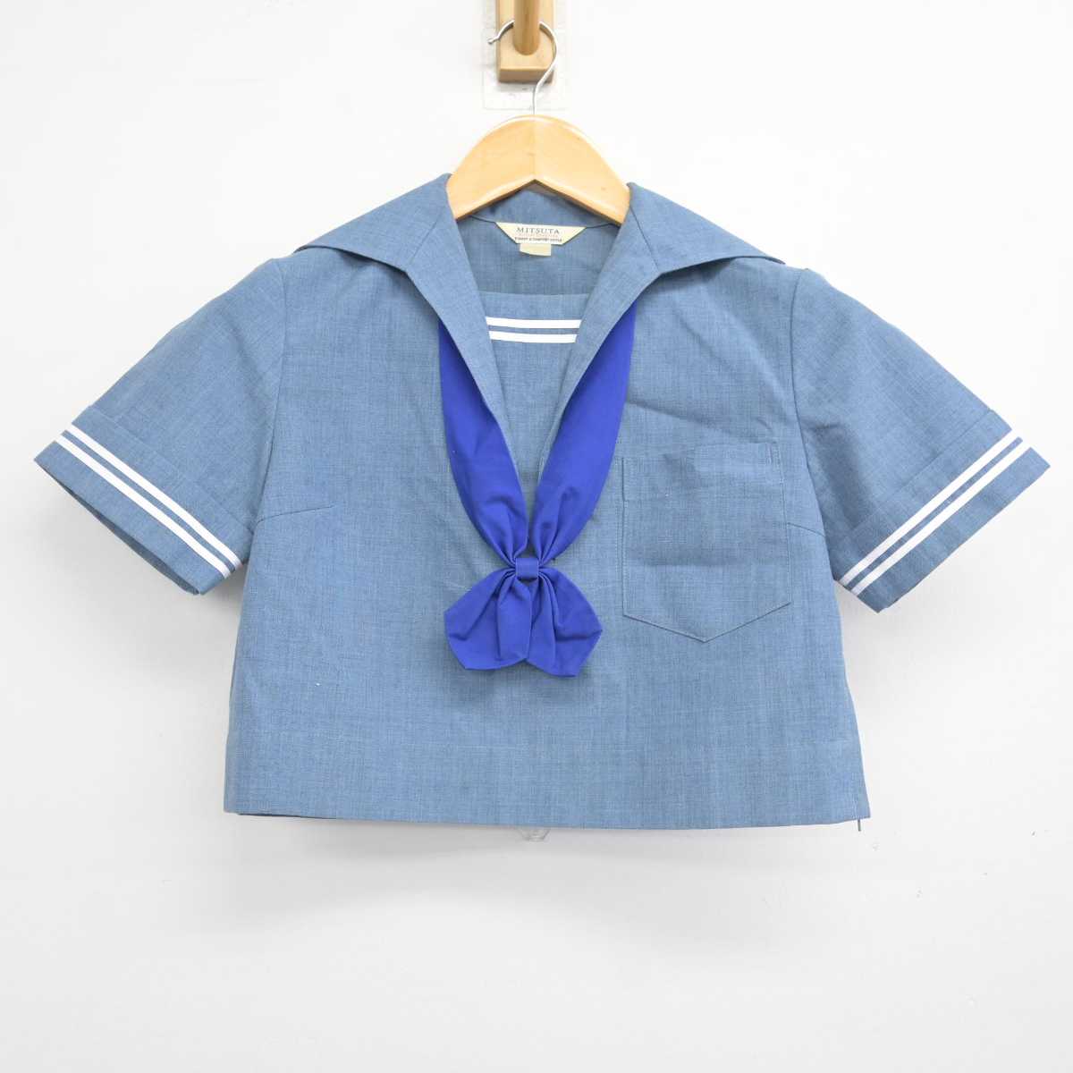 【中古】熊本県 菊陽中学校 女子制服 3点 (セーラー服・スカート) sf077721