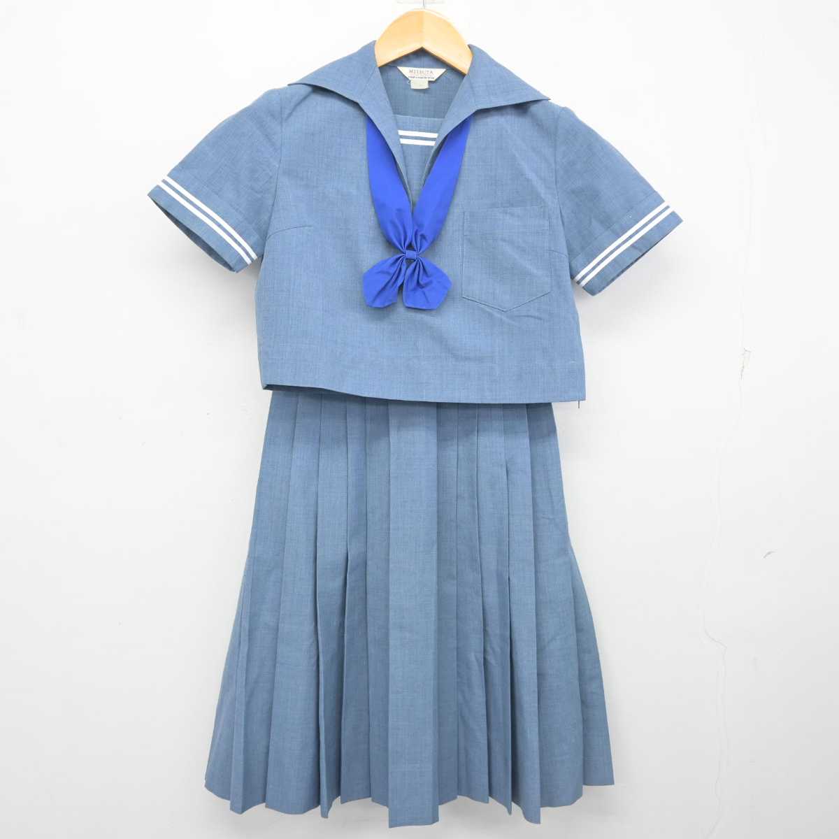 【中古】熊本県 菊陽中学校 女子制服 3点 (セーラー服・スカート) sf077722