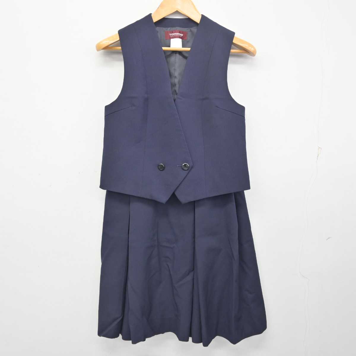 【中古】千葉県 千葉商業高等学校 女子制服 5点 (ブレザー・ベスト・スカート) sf077726