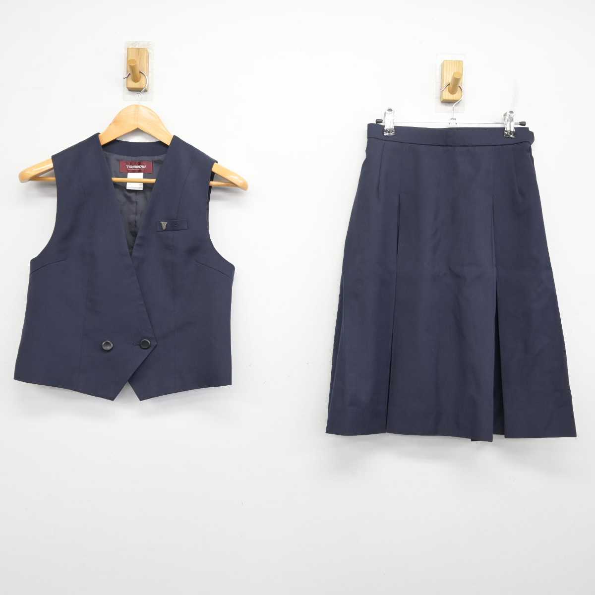 【中古】千葉県 千葉商業高等学校 女子制服 3点 (ベスト・スカート) sf077727