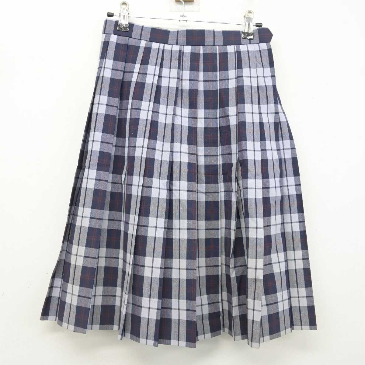 【中古】東京都 貞静学園中学校・高等学校 女子制服 4点 (ニットベスト・シャツ・スカート) sf077747