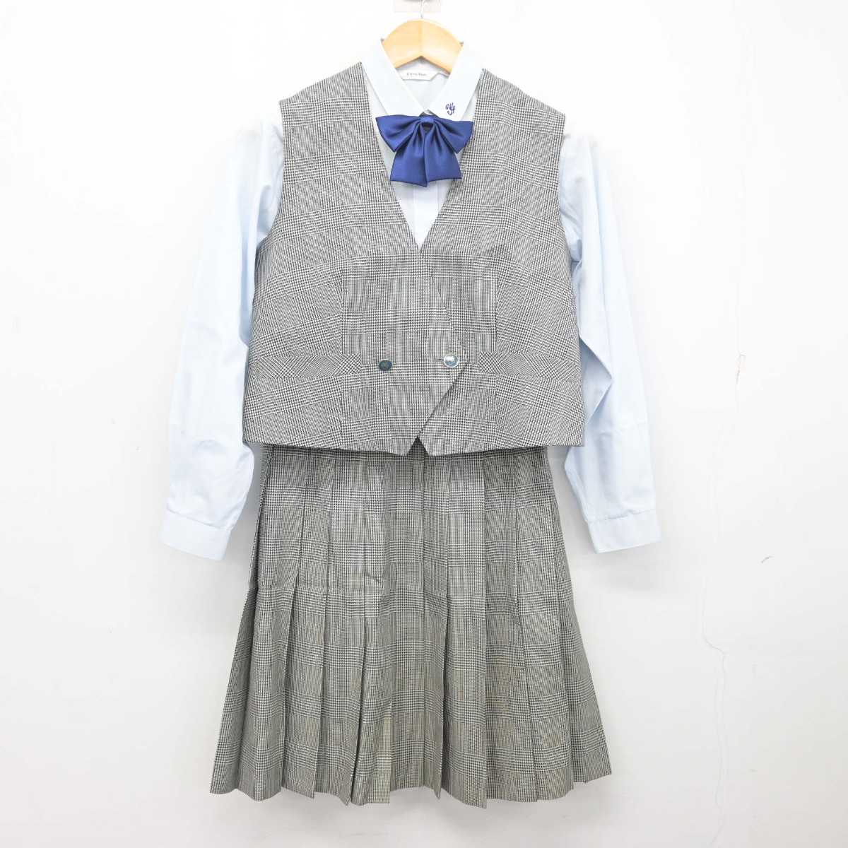 【中古】東京都 都立第四商業高等学校/旧制服 女子制服 5点 (ブレザー・ベスト・シャツ・スカート) sf077765