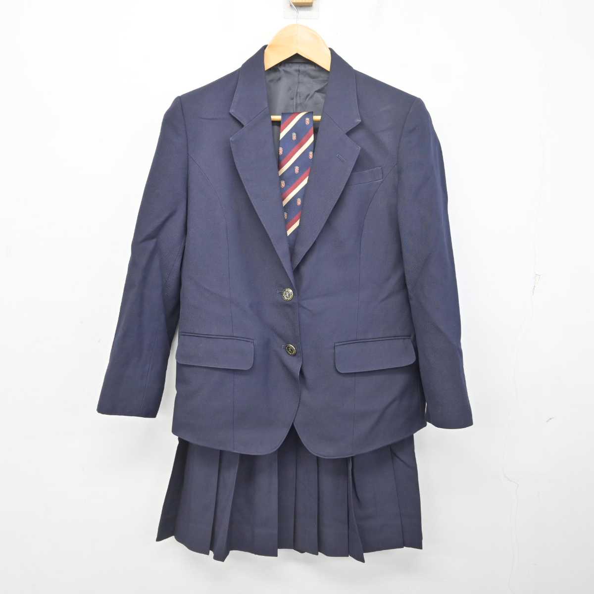 【中古】広島県 広島観音高等学校 女子制服 3点 (ブレザー・スカート) sf077790