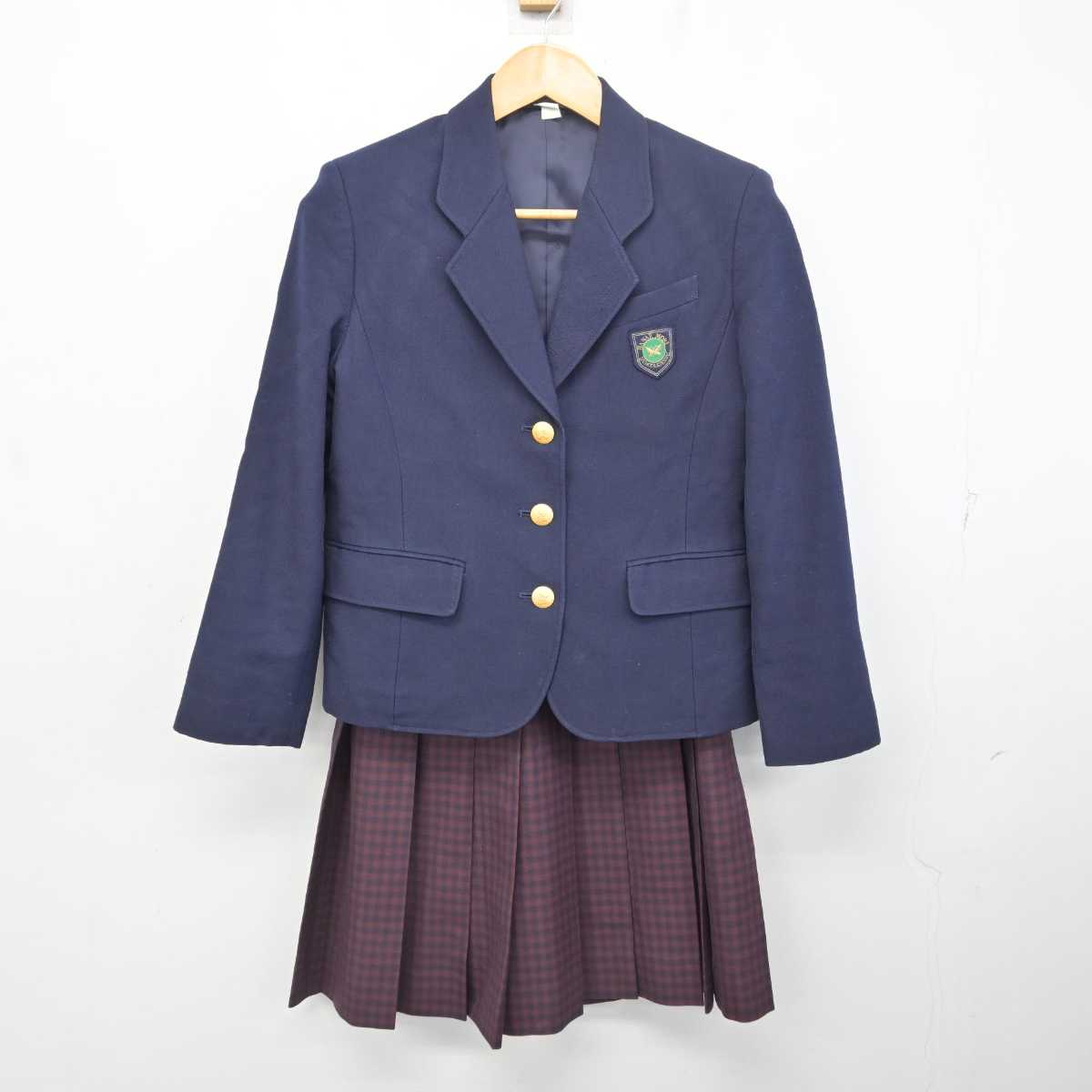 【中古】群馬県 高崎健康福祉大学高崎高等学校 女子制服 3点 (ブレザー・ベスト・スカート) sf077798