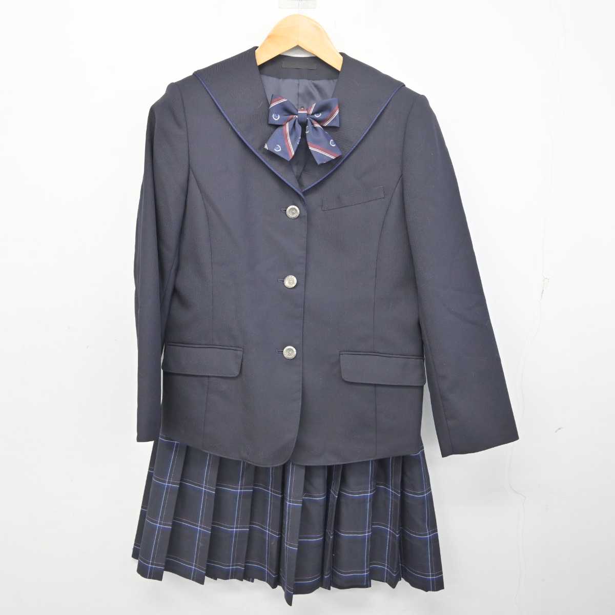 【中古】千葉県 大原高等学校 女子制服 3点 (ブレザー・スカート) sf077805