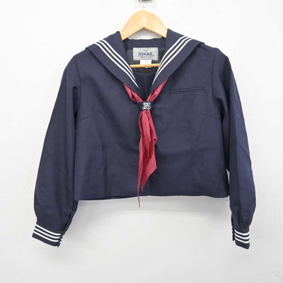 【中古】埼玉県 吹上中学校 女子制服 3点 (セーラー服・スカート) sf077807