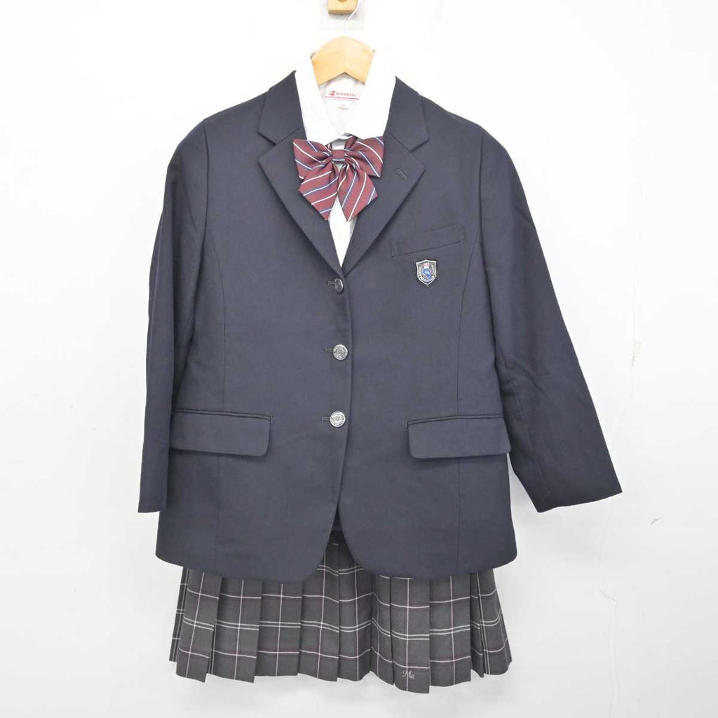 【中古】茨城県 水海道第二高等学校 女子制服 5点 (ブレザー・シャツ・スカート) sf077810