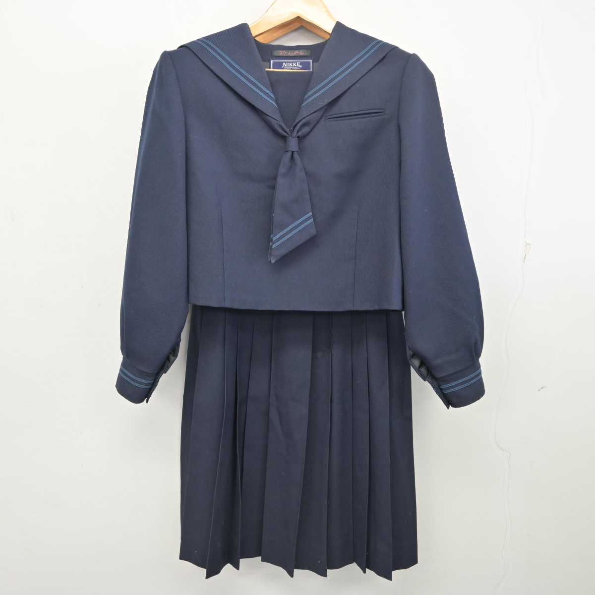 【中古】千葉県 小金北中学校 女子制服 3点 (セーラー服・ジャンパースカート) sf077825