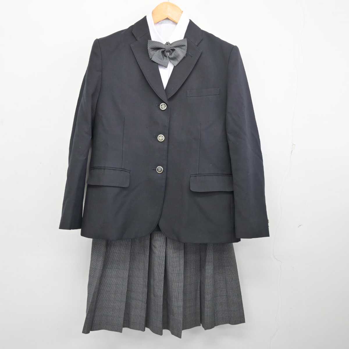 【中古】東京都 松江第四中学校 女子制服 4点 (ブレザー・シャツ・スカート) sf077829