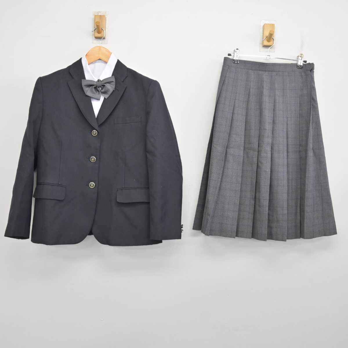 【中古】東京都 松江第四中学校 女子制服 4点 (ブレザー・シャツ・スカート) sf077829