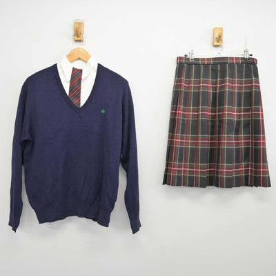 【中古】東京都 昭和第一高等学校 女子制服 4点 (ニット・シャツ・スカート) sf077833