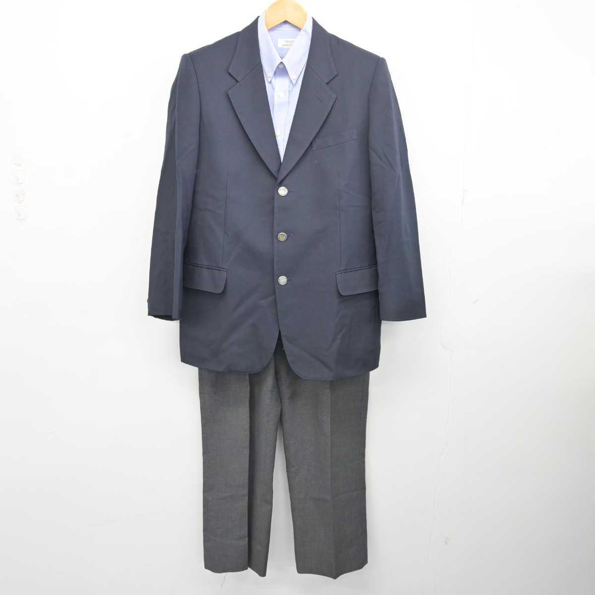 【中古】神奈川県 橘学苑高等学校 男子制服 3点 (ブレザー・シャツ・ズボン) sf077840