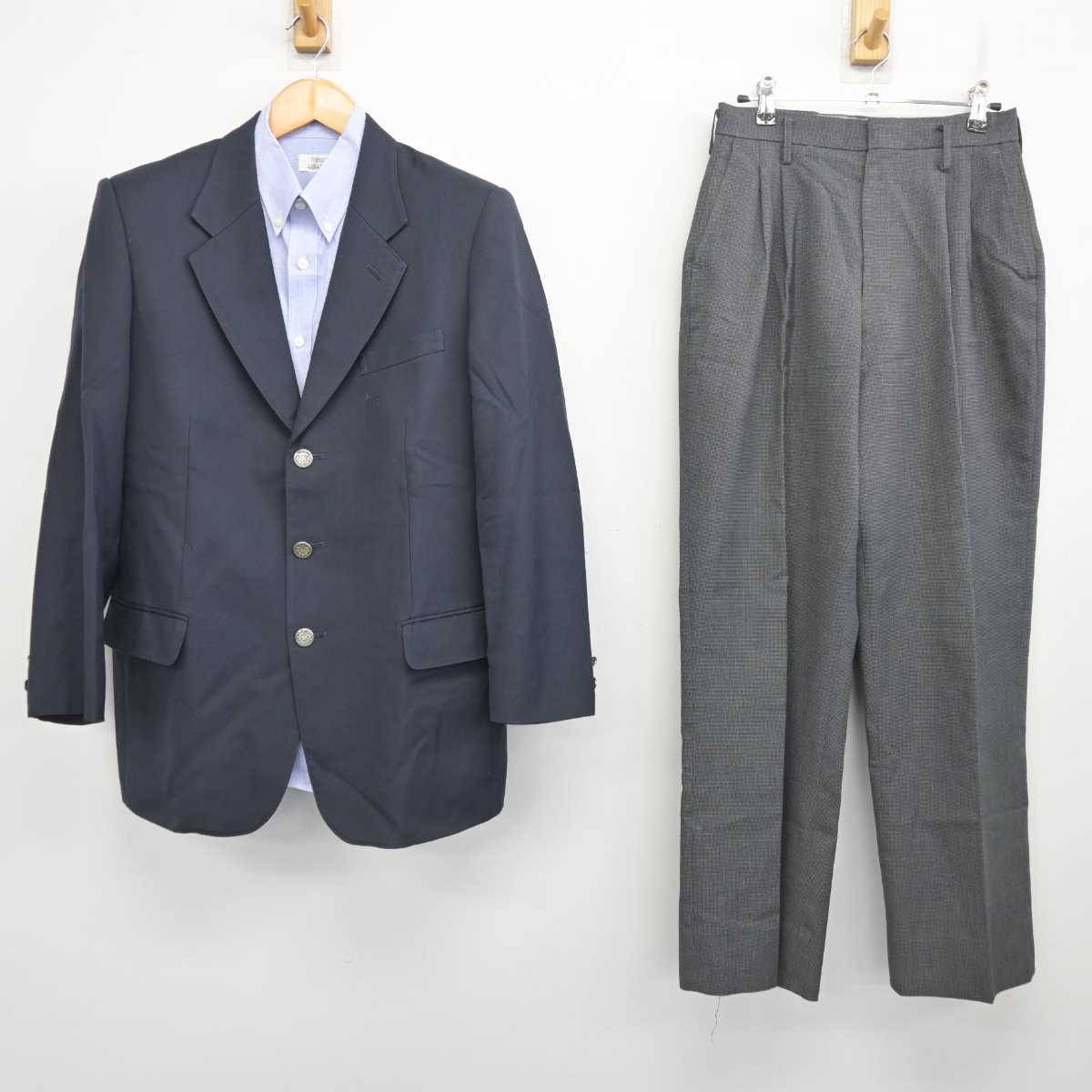 【中古】神奈川県 橘学苑高等学校 男子制服 3点 (ブレザー・シャツ・ズボン) sf077840