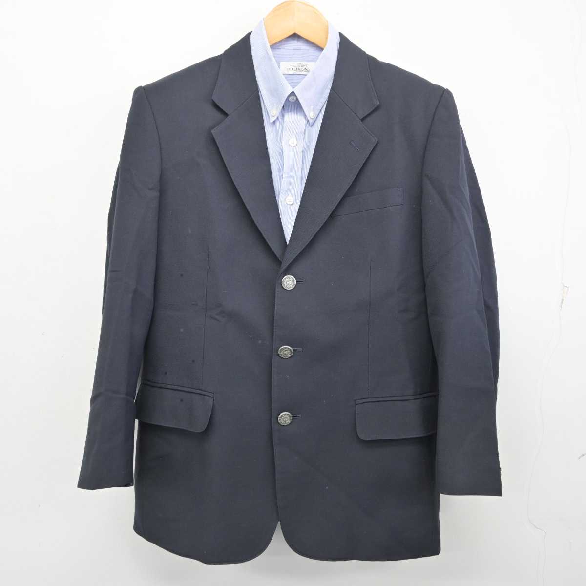 【中古】神奈川県 橘学苑高等学校 男子制服 2点 (ブレザー・シャツ) sf077841