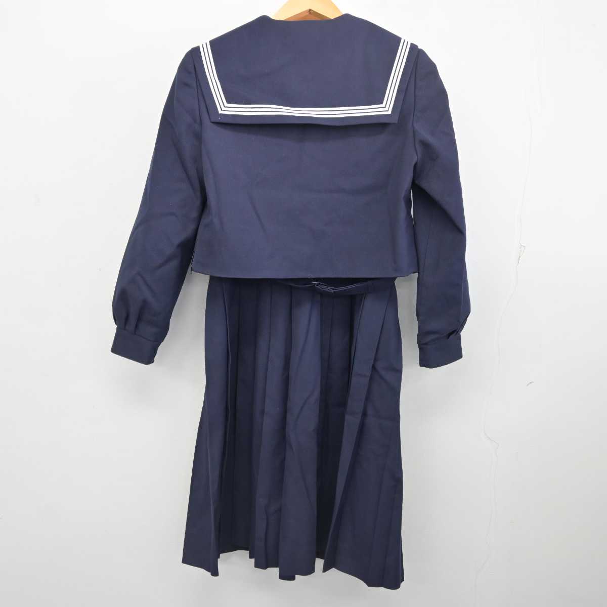 【中古】福岡県 新宮町立新宮中学校 女子制服 3点 (セーラー服・ジャンパースカート) sf077844