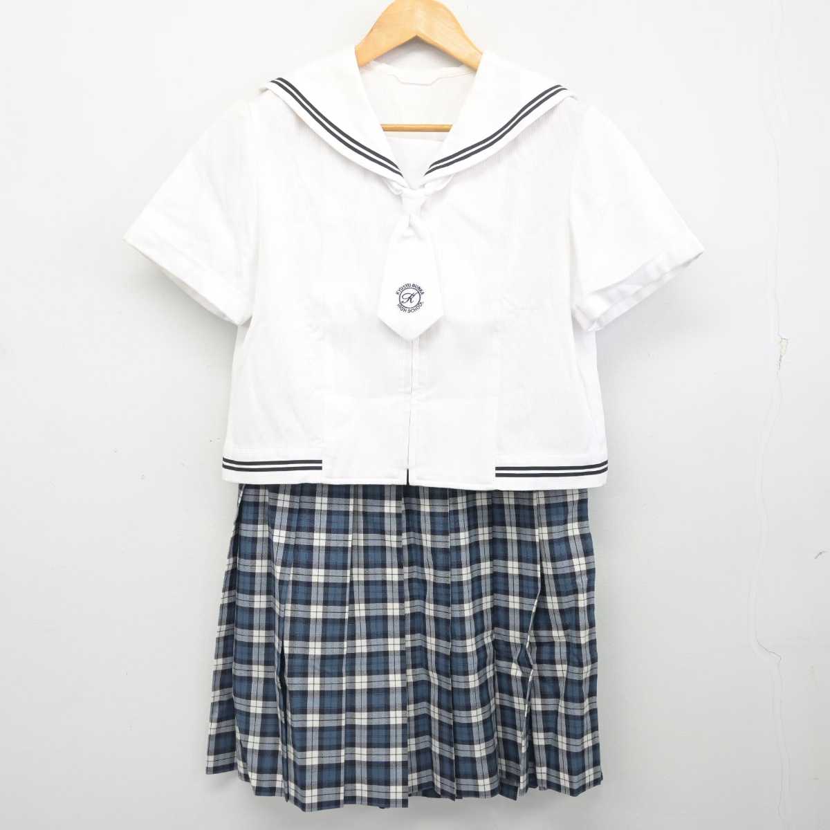 【中古】長崎県 九州文化学園高等学校 女子制服 3点 (セーラー服・スカート) sf077860