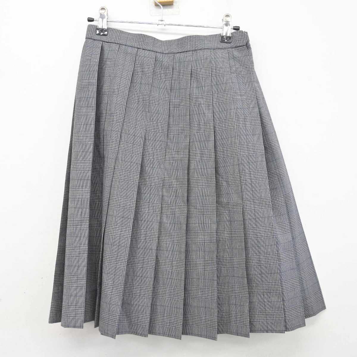 【中古】大阪府 近畿大学附属高等学校・中学校 女子制服 3点 (ニットベスト・スカート) sf077864