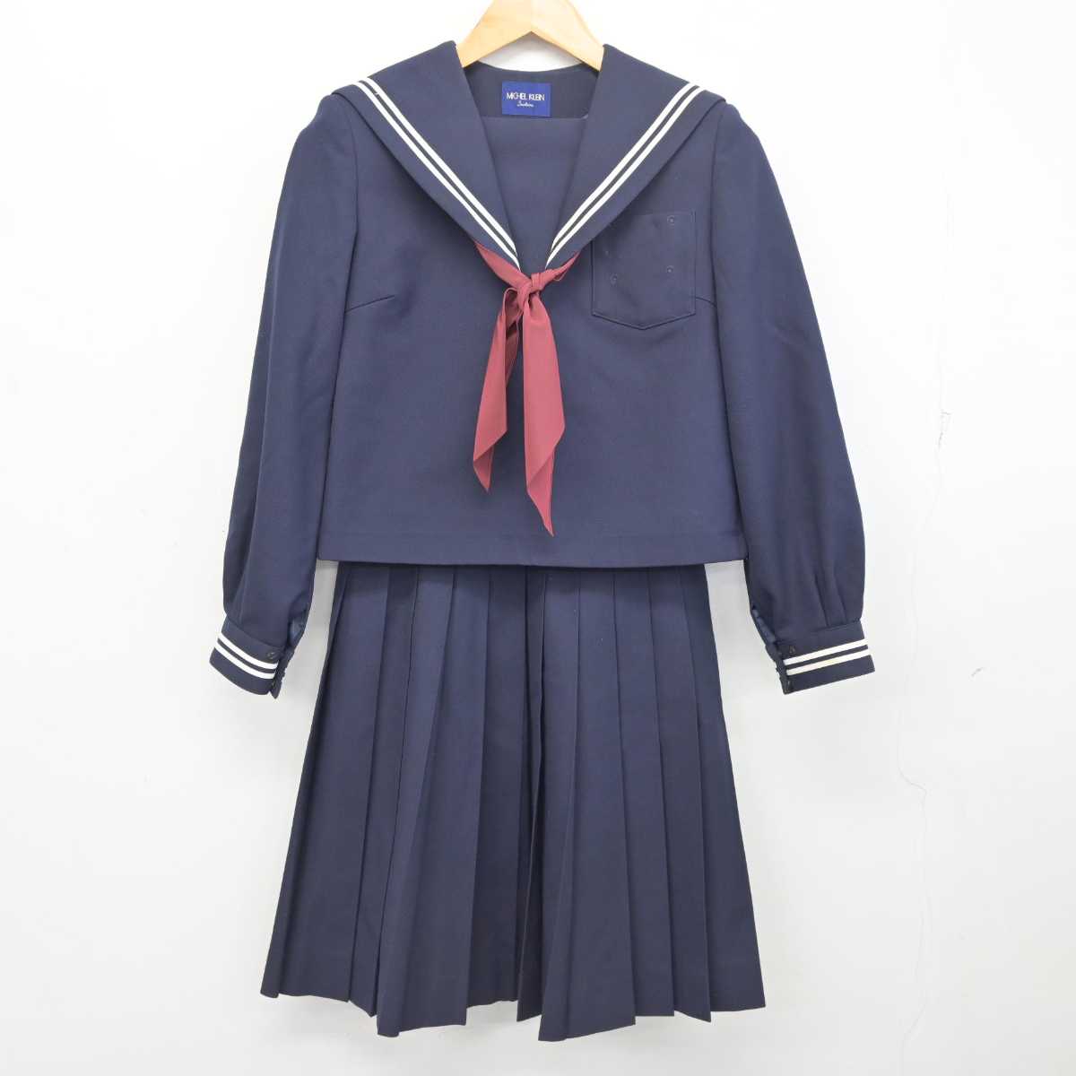 【中古】愛知県 高師台中学校 女子制服 3点 (セーラー服・スカート) sf077866